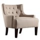 Tess Wingback Tufted Linen Upholstered Club Chair by TRIBECCA HOME