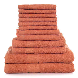 Lavish Home 100-percent Cotton 800 GSM 12-piece Towel Set