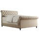 Knightsbridge Beige Linen Rolled Top Tufted Chesterfield Bed with Footboard by iNSPIRE Q Artisan - Thumbnail 6