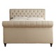Knightsbridge Beige Linen Rolled Top Tufted Chesterfield Bed with Footboard by iNSPIRE Q Artisan - Thumbnail 8