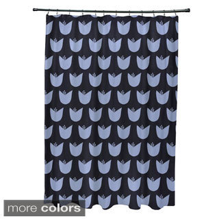 Floral Tulip Pattern Shower Curtain