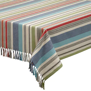 Mediterranean Cotton Stripe Tablecloth