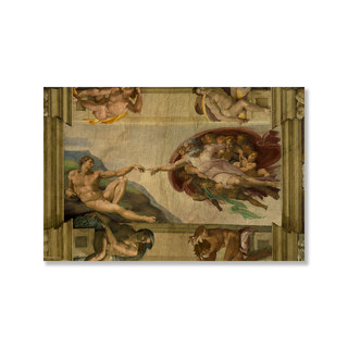 Gallery Direct Michelangelo's 'Creation of Adam' Print on Wood