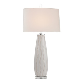 Dimond andover Washington 1-light White Wave Ceramic Table Lamp