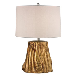 Dimond Solihul Gold Tree Trunk 1-light Ceramic Table Lamp