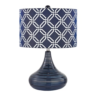 Dimond Peebles Navy Blue 1-light Textured Ceramic Table Lamp