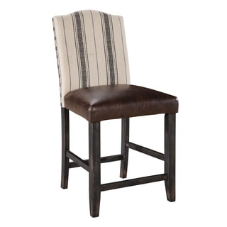 Signature Design by Ashley Moriann Upholster Two-tone Bar Stool (Set of 2)