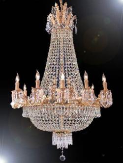 French Empire Crystal Chandelier Lighting H50 x W30