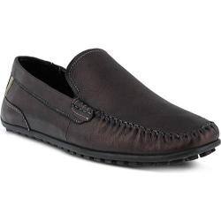 Men's Spring Step Oyster Loafer Black Leather