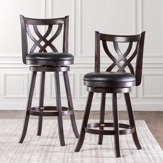 Furniture of America Hollin III Upholstered Swivel Bar Chair