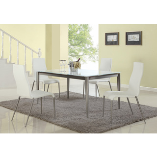 Christopher Knight Home Reina White Starphire Glass Dining Table
