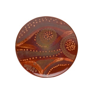 Red Vanilla Organic Brown 2-piece Charger Plate Set