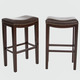 Avondale Brown Bonded Leather Backless Barstool (Set of 2) by Christopher Knight Home