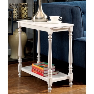 Furniture of America Bessie White Side Table