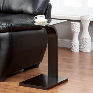 Furniture of America Lyrine Modern Dark Walnut Side Table