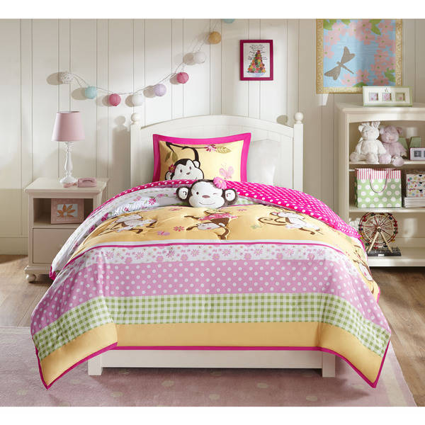 Mi Zone Kids Monkey Madness Pink Comforter Set