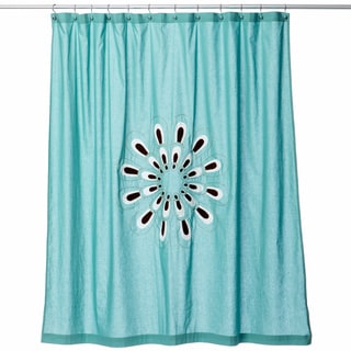 Jovi Home Passiflora Teal Shower Curtain