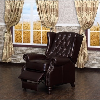 Francis Tufted Leather Recliner by Lazzaro Leather
