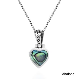 Wild Heart Stone Inlay .925 Sterling Silver Love Necklace (Thailand)