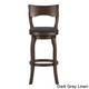 Lyla Swivel 29-inch Brown Oak High Back Bar Height Linen Barstool by iNSPIRE Q Classic - Thumbnail 3