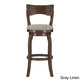 Lyla Swivel 29-inch Brown Oak High Back Bar Height Linen Barstool by iNSPIRE Q Classic - Thumbnail 4