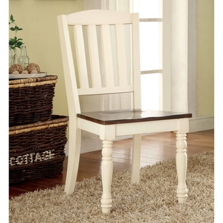 Furniture of America Bethannie Cottage Style 2-Tone Dining Chair (Set of 2)