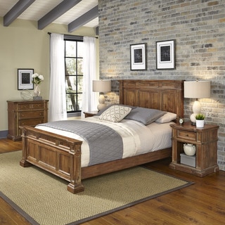 Home Styles Americana Vintage Bed, Two Night Stands, and Chest