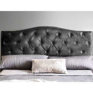 Furniture of America Huntress II Crocodile Leatherette Button Tufted Headboard