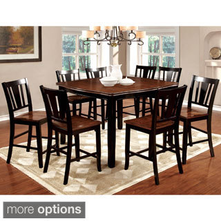Furniture of America Betsy Jane 9-Piece Country Style Counter Height Dining Set