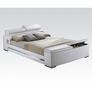 Layla White Upholstered Storage Bed