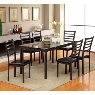 Furniture of America Hartley 7-Piece Black Dining Set