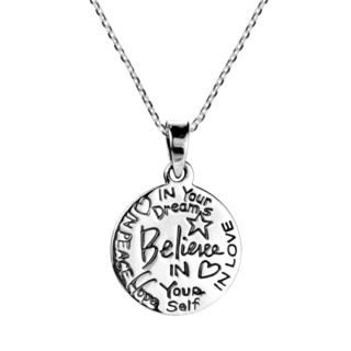 Uplifting 'Believe in Yourself' .925 Silver Necklace (Thailand)