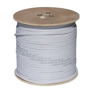 RG59 White Siamese 18/2 Power 24/2 Data Cable (1000 Feet)