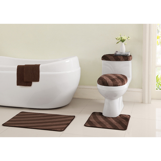 VCNY Addie 6-piece Bath Mats and Toilet Cover Set with Bathtub Appliques