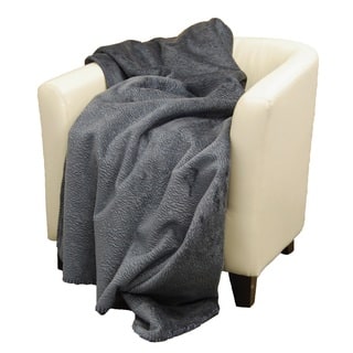 Denali Embossed Denim Micro-plush Throw Blanket
