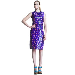 Marc Jacobs Royal Blue and Pink Sequined Cocktail Dress