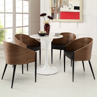 Cooper Walnut Veneer Wrap-around Dining Chairs (Set of 4)