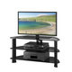 CorLiving Laguna Corner Satin Black TV Stand for up to 50-inch TVs - Thumbnail 1