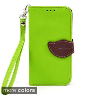 Dasein Faux Leather Leaf Wallet Phone Case for Samsung Galaxy S5