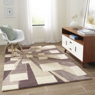 New Wave Skyscraper Hand-tufted Wool Area Rug (2' x 3')