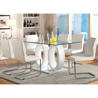 Furniture of America Olgette Contemporary High Gloss Dining Table