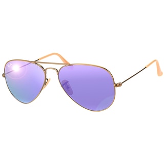 Ray-Ban Aviator RB3025 Unisex Bronze/Copper Frame Violet Mirror Lens Sunglasses
