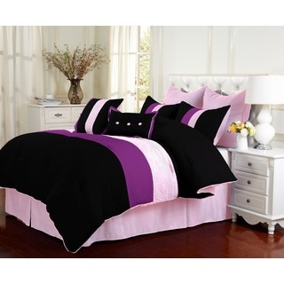 Superior Microfiber Florence Purple 8-piece Comforter Set