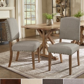 SIGNAL HILLS Benchwright Nailhead Upholstered Dining Side Chairs ( Set of 2)
