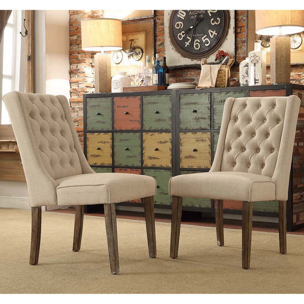 Evelyn Tufted Wingback Hostess Chairs (Set of 2) by iNSPIRE Q Artisan