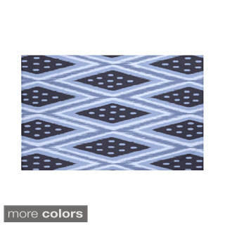 Geometric Print Blue and Navy Blue/ Green/ Grey and Dark Grey/ Taupe and Brown 50 x 60-inch Throw Blanket