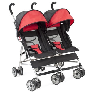 Kolcraft Cloud Side-by-side Umbrella Stroller in Scarlet