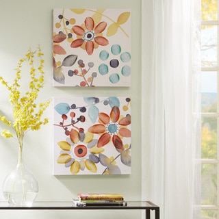 Intelligent Design Karin Johannesson "Sweet Florals" Embellished Canvas 2-Piece Set