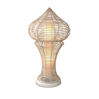 Crockett Modern Geometric Transitional Off-White Indoor Floor Lamp
