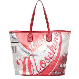 Moschino Drink Printed Leather Tote